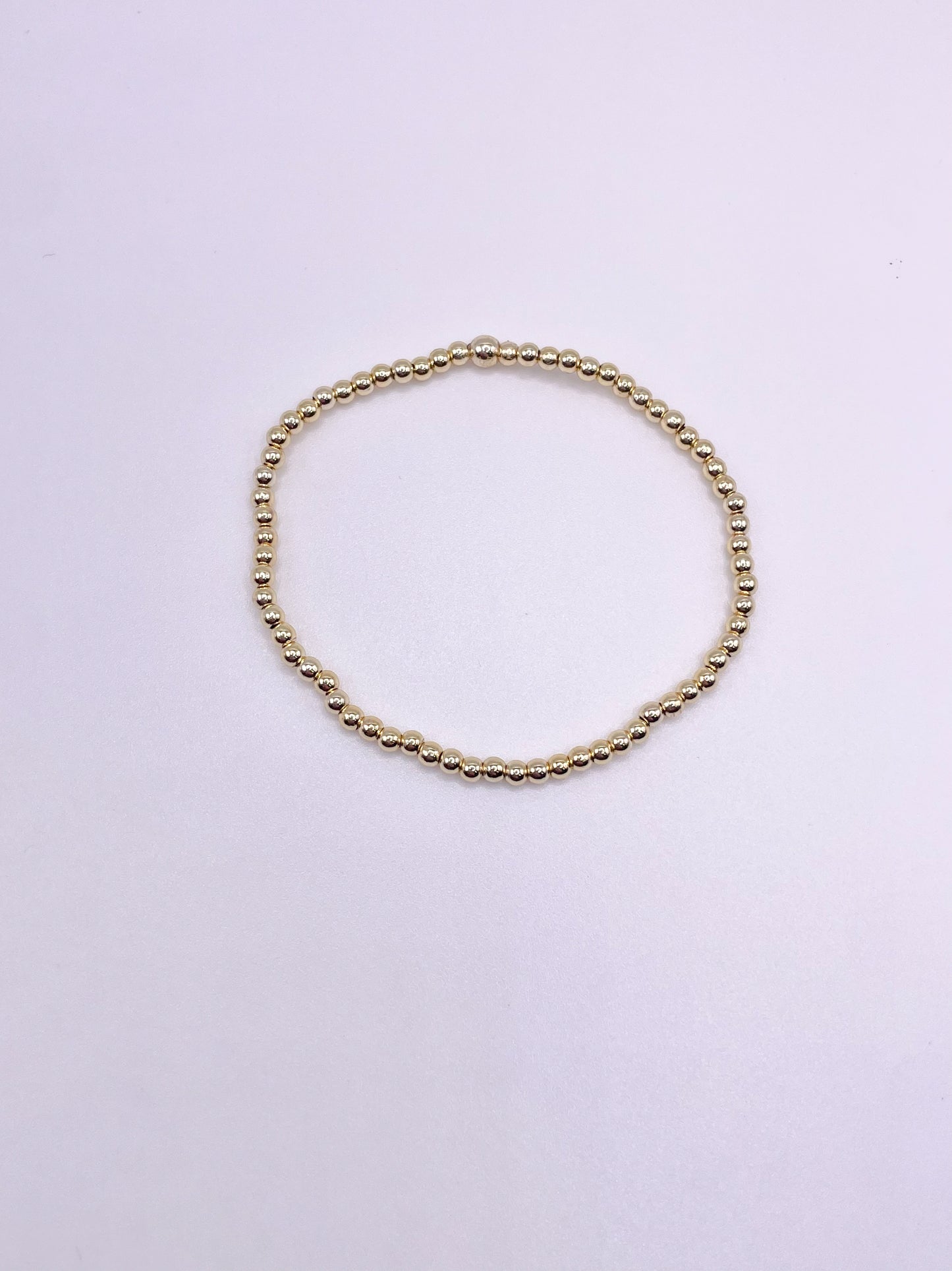 14k Gold 2.5mm minimalist bracelet