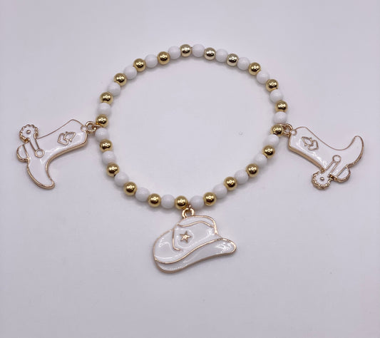 Coastal Cowgirl White and Gold